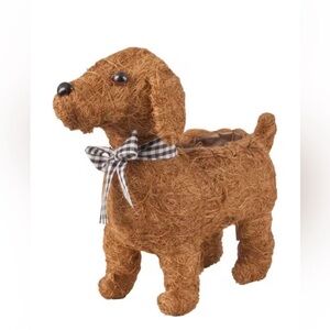 New! AquaSav Coco Fiber Critter Dog-Shaped Planter, fully lined, 10" x11"